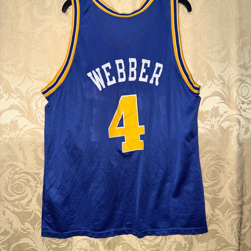 Champion Blue Vtg Chris Webber Athletic Jersey